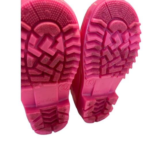 Carter's Girl's Adley Rain Boot Calf-High, Faux Fur Lining SZ 5, Pink Kids Boots - Picture 5 of 8